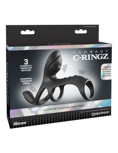 FANTASY C RINGZ ANILLO VIBRADOR PARA PAREJAS ULTIMATE COUPLES CAGE MAX 195 CM