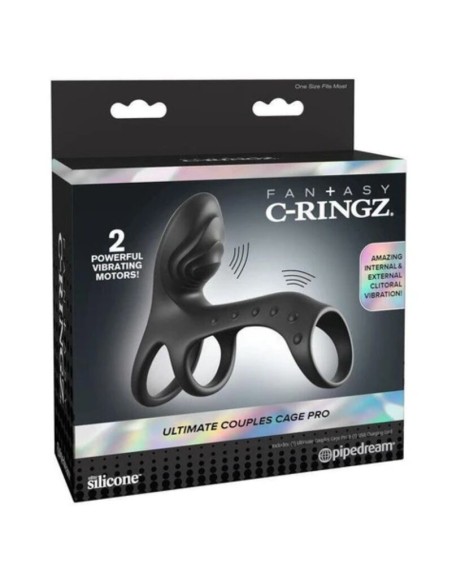FANTASY C RINGZ ANILLO VIBRADOR PARA PAREJAS ULTIMATE COUPLES CAGE PRO 195 CM