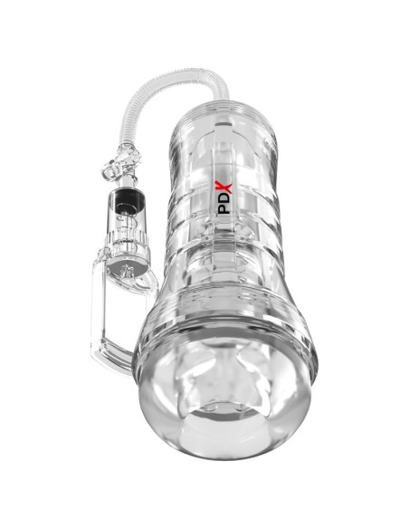 PDX ELITE MASTURBADOR TRANSPARENTE VIEWTUBE VAC XXL CON BOMBA DE SUCCIAN 273 CM