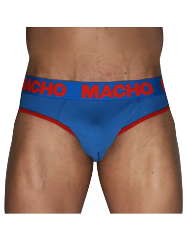 MACHO MCH005 SLIP CLASICO AZULAN ROJO S