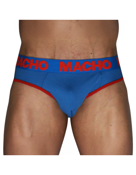 MACHO MCH005 SLIP CLASICO AZULAN ROJO S