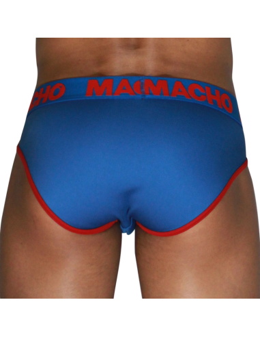 MACHO MCH005 SLIP CLASICO AZULAN ROJO S