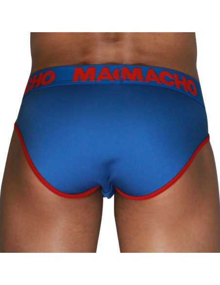 MACHO MCH005 SLIP CLASICO AZULAN ROJO S