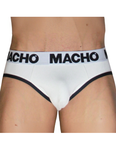 MACHO MCH006 SLIP CLASICO BLANCO NEGRO S