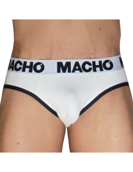 MACHO MCH006 SLIP CLASICO BLANCO NEGRO S