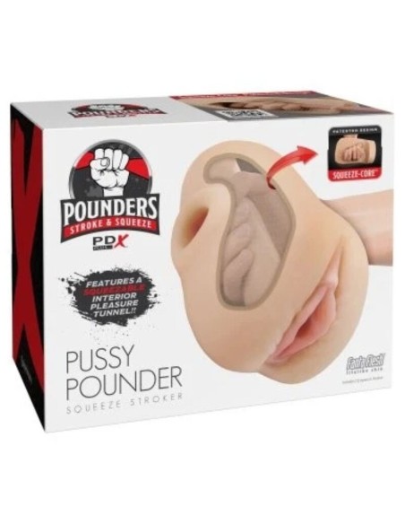 PDX PLUS MASTURBADOR VAGINA REALASTICA PUSSY POUNDER SQUEEZE STROKER 18 CM