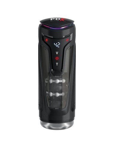 PDX ELITE MASTURBADOR AUTOMATICO MOTO BATOR PRO THRUSTING STROKER VIBRADOR Y CALOR 265 CM