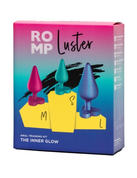 ROMP LUSTER KIT DE ENTRENAMIENTO ANAL S M L CON BASE EN FORMA DE CORAZAN