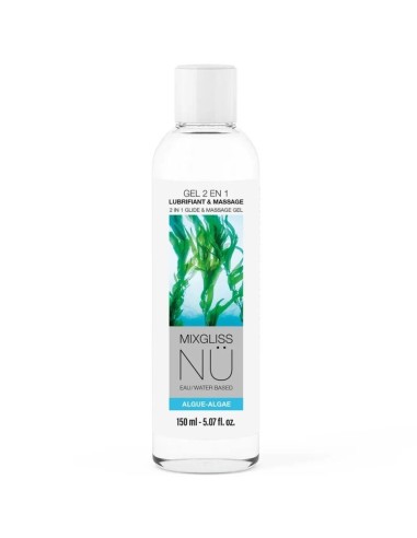 MIXGLISS GEL NA 2 EN 1 LUBRICANTE BASE AGUA Y MASAJE NURU ALGA 150 ML
