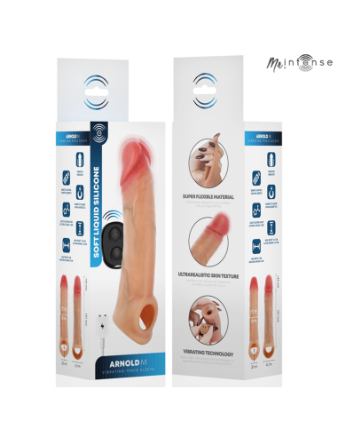 MR INTENSE ARNOLD M VIBRADOR FUNDA PENE SILICONA CONTROL REMOTO 145 CM A 4 CM