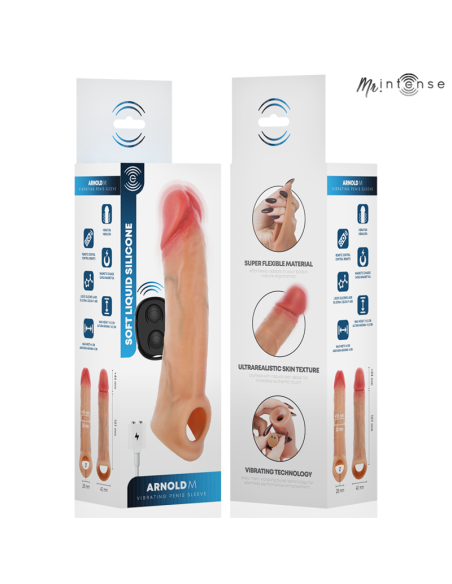 MR INTENSE ARNOLD M VIBRADOR FUNDA PENE SILICONA CONTROL REMOTO 145 CM A 4 CM